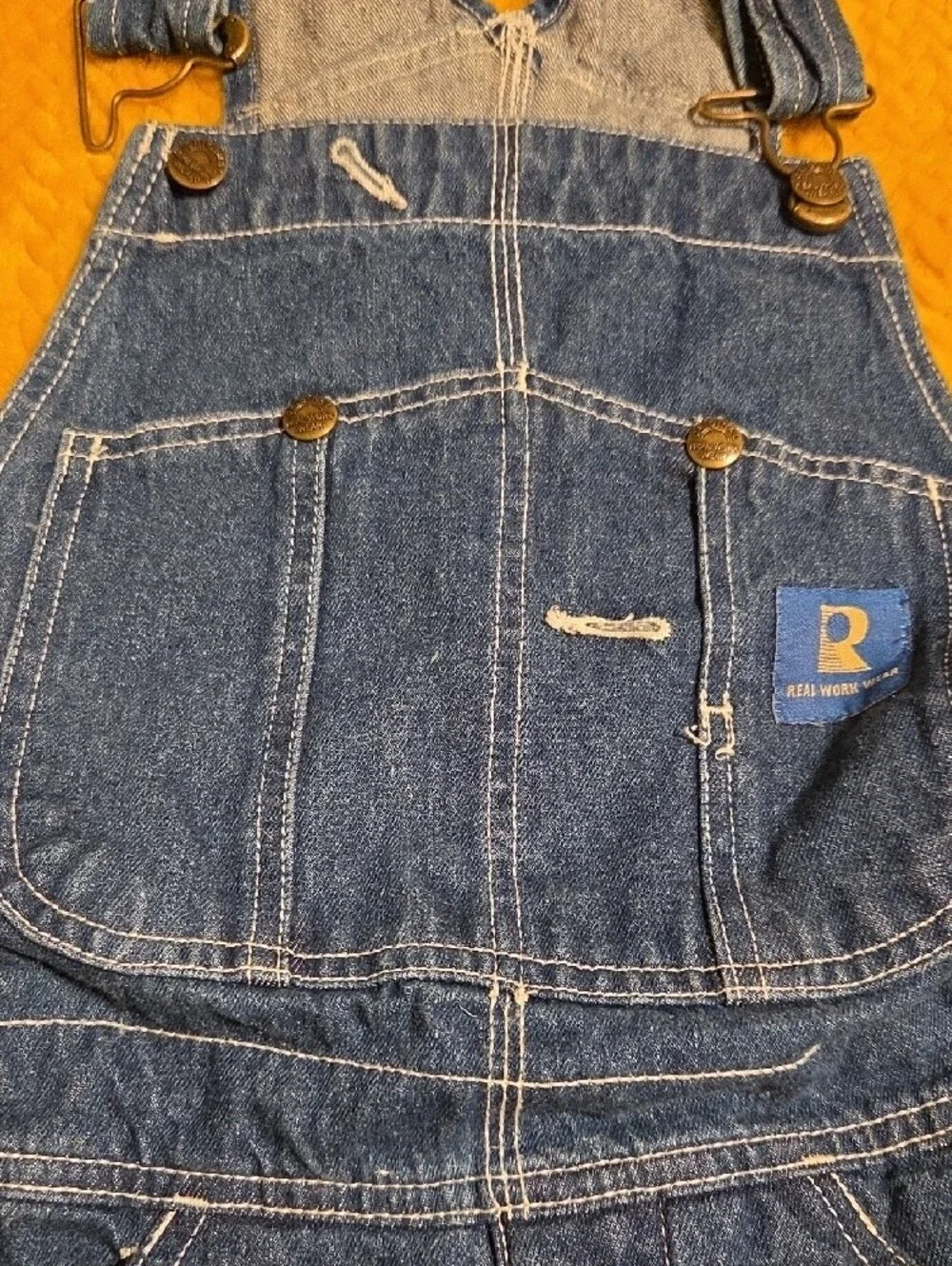 Relaxed Fit Men's Denim Overalls in Blue R Real Work wear 30